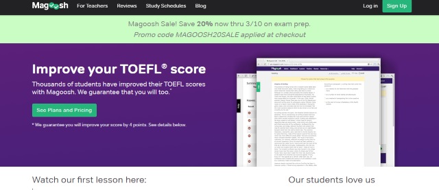 Magoosh - อีกหนึ่งคอร์สเรียน TOEFL ออนไลน์ชั้นยอด 