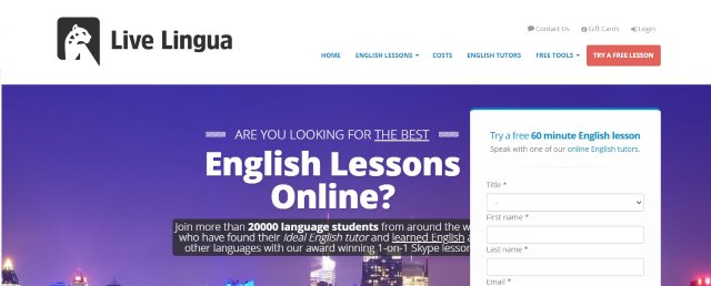 Live Lingua - เว็บเรียนภาษาอังกฤษทางออนไลน์ที่มีให้เรียนสารพัดแบบ และเลือกครูได้