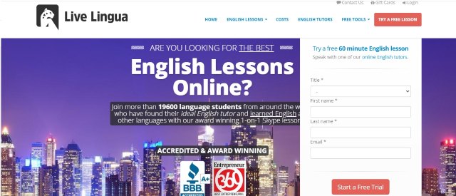 Live Lingua - แพลตฟอร์มสอน Business English ที่ดีไม่แพ้กัน (เลือกครูได้)