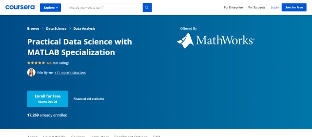 Practical Data Science with MATLAB Specialization