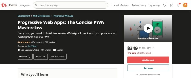 คอร์สสอนสร้าง PWA (Progressive Web Apps)