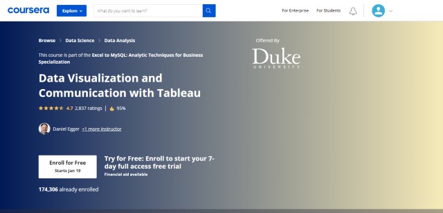 Data Visualization and Communication with Tableau - One of the best Tableau courses online