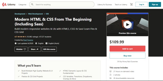Excellent CSS Course by Brad Traversy