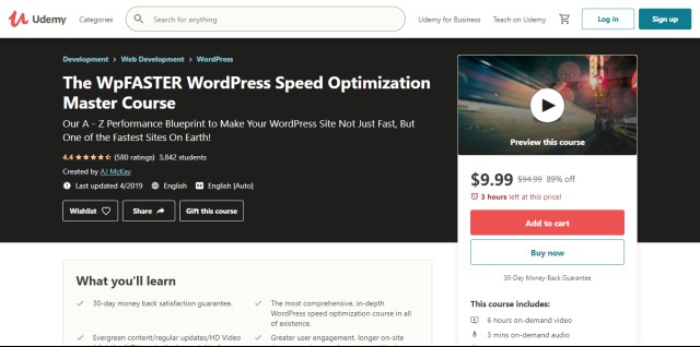 WPFaster WordPress Speed Optimization Course