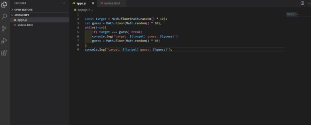 Coding JavaScript in VS Code