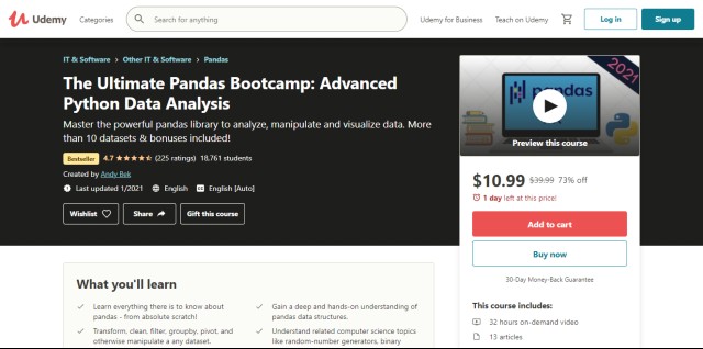 The Ultimate Pandas Bootcamp by Andy Bek