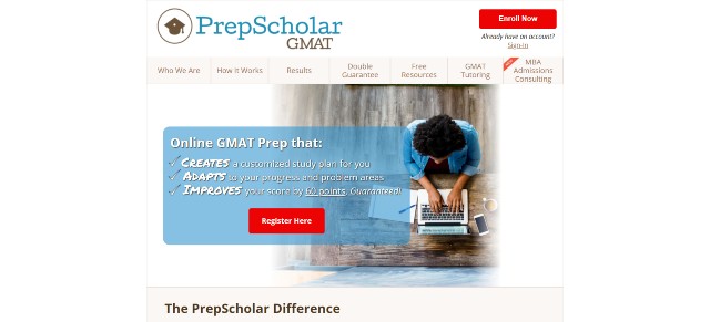 คอร์สเรียน GMAT ออนไลน์ของ Prep Scholar