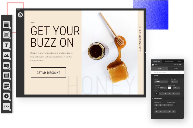 Unbounce provides full customization options to landing pages