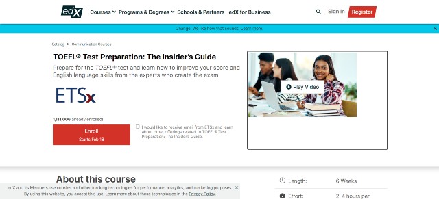 edX-ETS TOEFL Preparation: The Insider's Guide