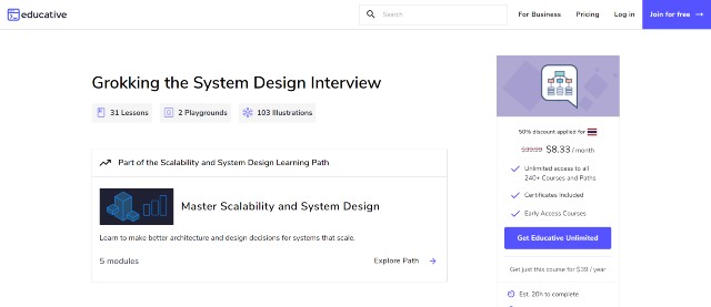 Educative's System Design Interview Prep Course