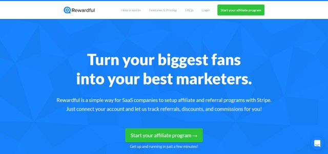 Rewardful, one of the most affordable affiliate software