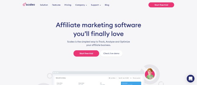 Scaleo, one of the best affiliate tracking software