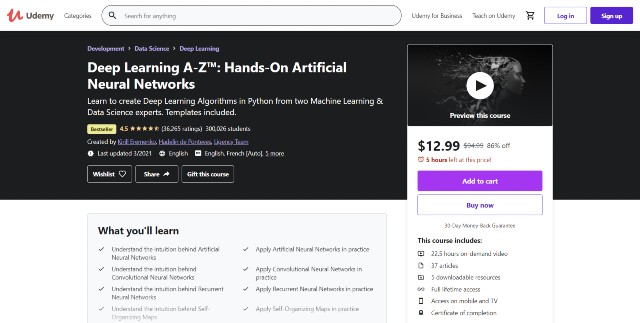 Kirill and Hadelin's Deep Learning Course