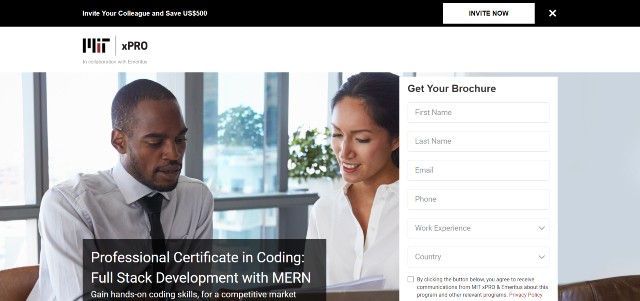 MIT xPro's Professional Certificate is the best MERN Stack Courses online