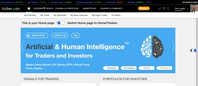 Tickeron - another excellent AI Trading software