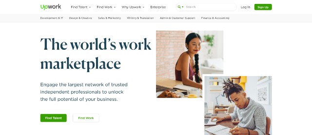 Upwork, one of the largest freelance websites on the planet