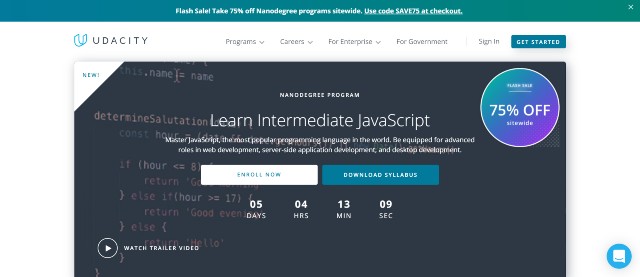 Intermediate JavaScript by Udacity