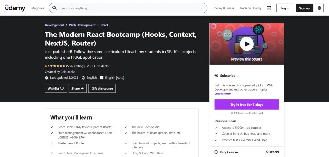 The Modern React Bootcamp (Hooks, Context, NextJS, Router)