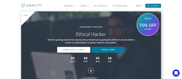คอร์สเรียน Ethical Hacking และ Penetration Testing ของ Udacity