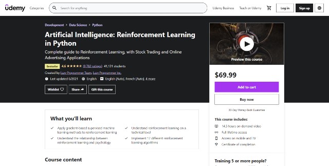 Best Reinforcement Learning Course on Udemy 