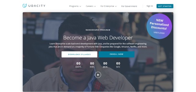 Best Java course by Udacity