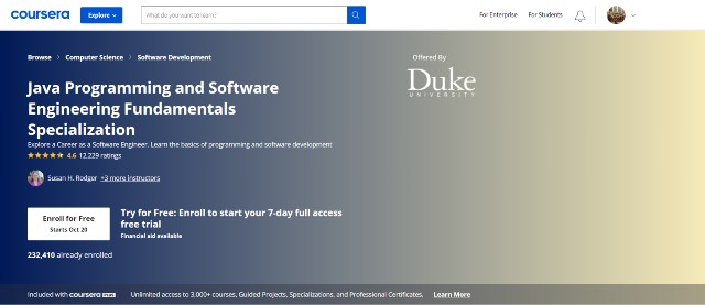 Java programming course from Duke, one of the best Java courses