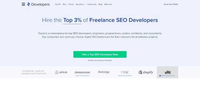 Hiring a freelance SEO expert is easy with Toptal