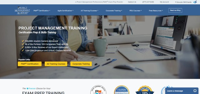Project Management Acaedemy offers one of the best PMP prep courses