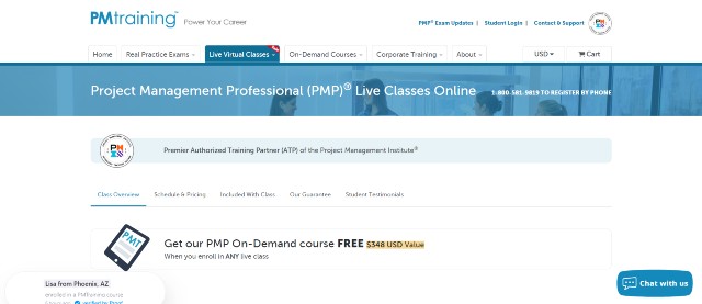 PMTraining offers top-rated PMP training course 
