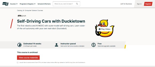 Self-driving cars with Duckietown
