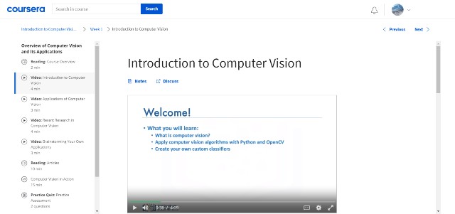 Introduction to Computer Vision course that I have taken