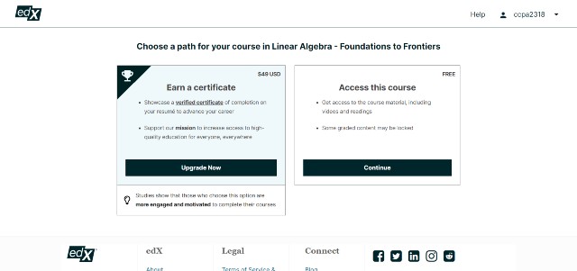 The verified track of this course is inexpensive 