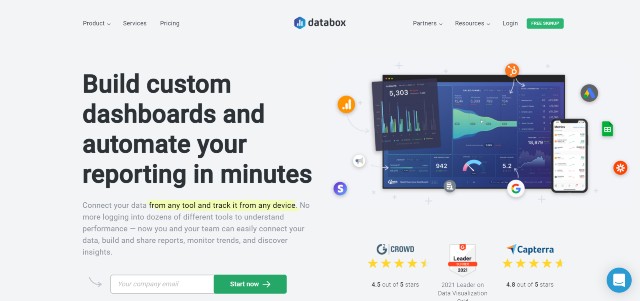 Databox, one of the best marketing reporting software