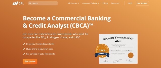 CFI's CBCA Program, one of the best credit analyst courses
