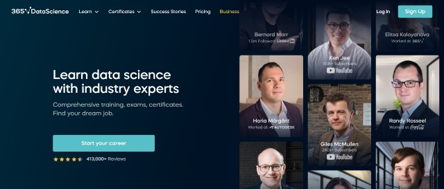 365 Data Science offers one of the best data analytics courses to learn online