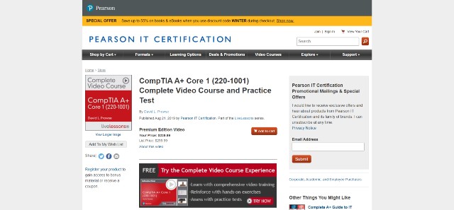 Best CompTIA courses from Pearson IT Certification