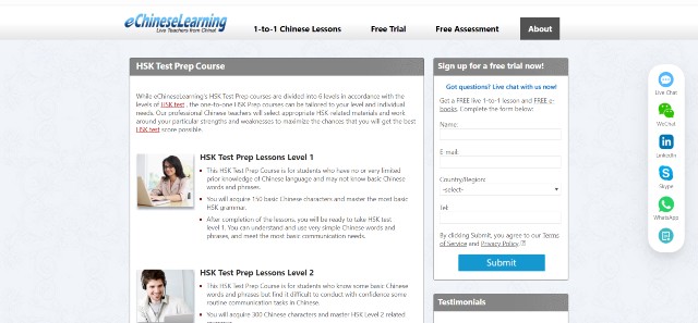 eChineseLearning's HSK courses 