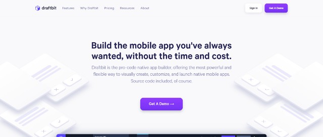 Draftbit is an excellent mobile app builder (no-code)