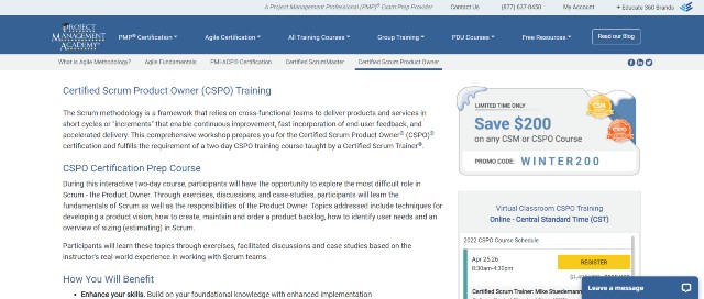 Best CSPO training courses