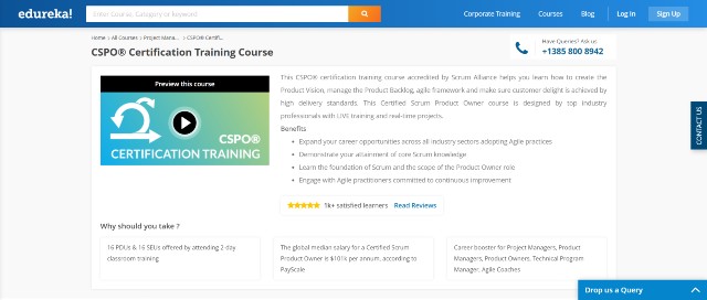 CSPO Certification Training course by Edureka