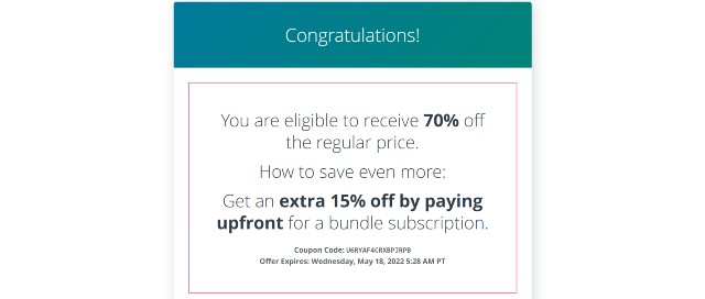 Udacity's personalized discounts