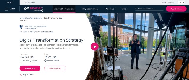 best digital transformation course from Yale University 