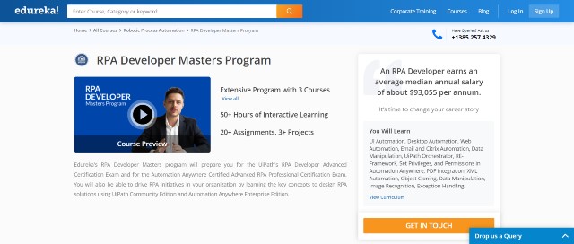 RPA Developer Masters Program