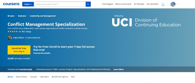 Conflict management specialization by UCI 